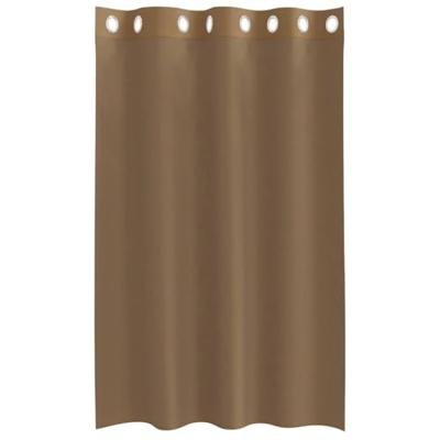 Gordijnen voile met doorvoertules 2 st lichtbruin