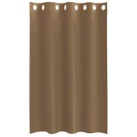 Gordijnen voile met doorvoertules 2 st lichtbruin - thumbnail