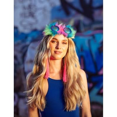 Boland Oorbellen festival neon roze, 20cm