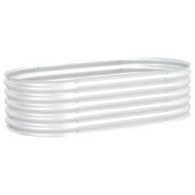 VidaXL Plantenbak verhoogd 160x80x44 cm gegalvaniseerd staal zilver