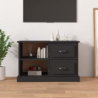 Tv-meubel 73x35,5x47,5 cm bewerkt hout zwart - thumbnail
