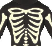 Glow In The Dark Morphsuit Skelet - thumbnail