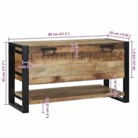 Opbergdoos met opslag Bruin 80 x 35 x 45 cm Massief mangohout - thumbnail