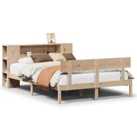 Bed met boekenkast zonder matras massief grenenhout 160x200 cm - thumbnail