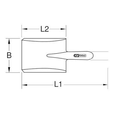 KS Tools 9639638 Handschep met opstaande rand