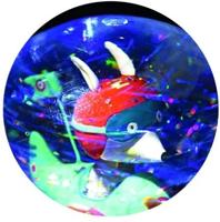 Nachtlampje sneeuwbal Vliegtuig - DJECO meerkleurig - thumbnail