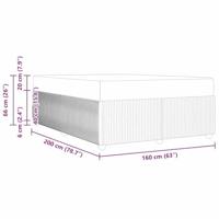 Bedframe met matras met matras Lichtgrijs 160 x 200 cm Fluweel - thumbnail