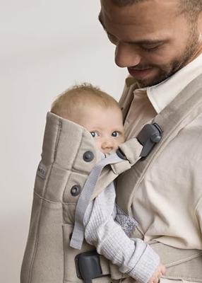 BABYBJORN Harmony draagzak geweven gemêleerd beige