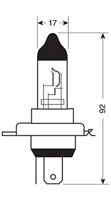Osram Automotive 94196 Halogeenlamp Standard H4 75/70 W 24 V