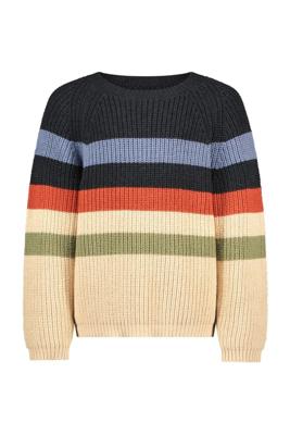 Like Flo winter sweater jongens - beige - Donin - gestreept - gebreid