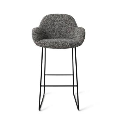 Jesper Home Barkruk 'Kushi' Slide Black, kleur Skyfall (zithoogte 77cm)