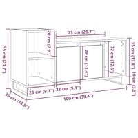 Tv-meubel 100x35x55 cm bewerkt hout oud houtkleurig - thumbnail