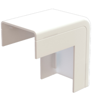 Buitenbocht wit platte buis Canalit - thumbnail