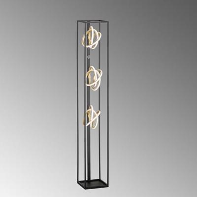 Fischer & Honsel Design staande lampGisi zwart met goud - 40286