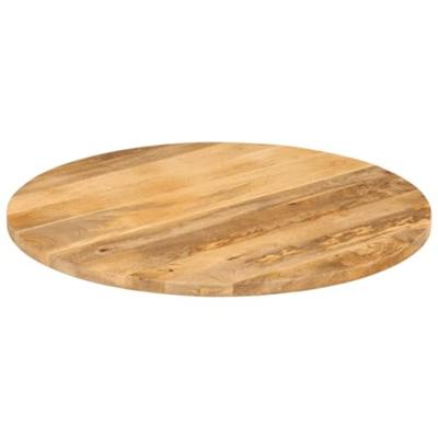 Tafelblad rond Ø 90x3,8 cm massief ruw mangohout