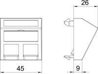 OBO Bettermann 6119 298 Afdekking Datatechniekdrager (b x h x d) 45 x 45 x 26 mm 1 stuk(s) Wit - thumbnail