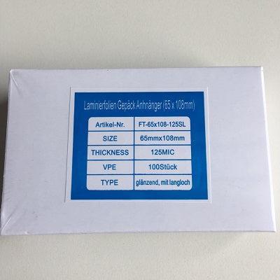 Lamineerhoes 65x108 mm 125 micron 100st Lamineerhoes 65x108 mm 125 micron 100st
