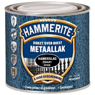 Hammerite Metaallak Hamerslag | Zwart | H160 | 750ml - 5093292