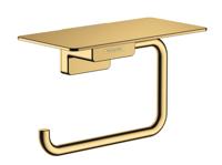 Hansgrohe Toiletrolhouder Met Planchet AddStoris Gepolijst Goud - thumbnail