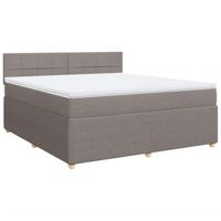 Boxspring met matras stof taupe 180x200 cm - thumbnail