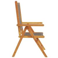 Tuinstoelen 2 st massief acaciahout en polypropeen grijs - thumbnail