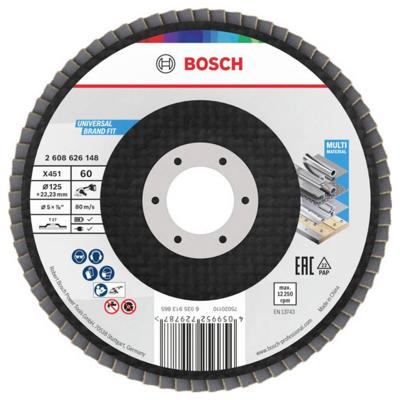 Bosch Accessoires X451 Lamellenschuurschijf | 115 x 22,23 mm | G80 | T29 - 2608626125 Bosch Accessoires X451 Lamellenschuurschijf | 115 x 22,23 mm | G80 | T29 - 2608626125