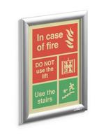 Durable Klapframe Voor papierformaat: 1 x DIN A4 Buiten, Tegen regen beschermde buitenruimte 479623 Aluminium Zilver 1 stuk(s) - thumbnail