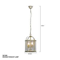 Steinhauer Hanglamp Pimpernel 23cm oud messing 5971BR - thumbnail