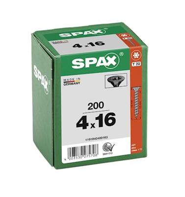 SPAX 1191040400163 Houtschroef 4 mm 16 mm T-STAR plus Staal Zwart BLAX 200 stuk(s) SPAX 1191040400163 Houtschroef 4 mm 16 mm T-STAR plus Staal Zwart BLAX 200 stuk(s)