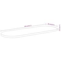 Tafelblad ovaal 140x60x3,8 cm massief acaciahout - thumbnail