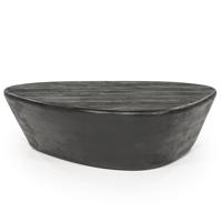 Eleonora Organische Salontafel 'Mila' Mangohout, 107 x 78cm, kleur Zwart - thumbnail