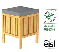 EISL 2-in-1 wasmand met zitkussen 39x39x52,5 cm bamboe - thumbnail