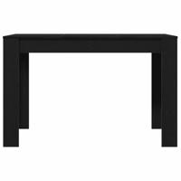 Eettafel 120x60x76 cm spaanplaat zwart eikenkleurig - thumbnail