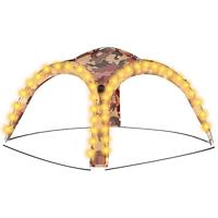 Partytent met LED en 4 zijwanden 3,6x3,6x2,3 m camouflage - thumbnail