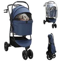 Opvouwbare Huisdierenwagen Blauw 78 x 54 x 101 cm Oxford stof - thumbnail