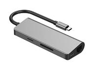 GEMBIRD A-CM-COMBO5-01 Multi-Port Adapter USB TYPE C 5IN1 LAN GIGABIT HUB USB 3.0 - thumbnail