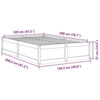 Bedframe zonder matras massief grenenhout 120x200 cm - thumbnail