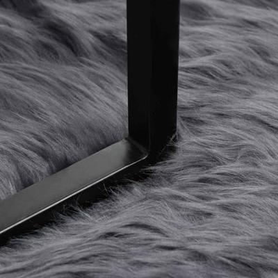 Nep Schapenvacht Tapijt Tafalla Antraciet Ø 100 cm Polyester