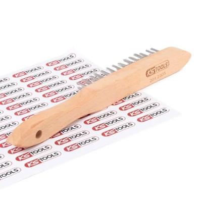 KS Tools 201.2305 Stalen handdraadborstel 3 rijen, 290 mm