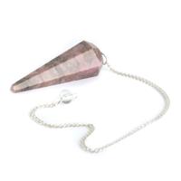 Pendel Edelsteen Rhodoniet Facet - thumbnail