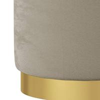 Hocker met opbergruimte rond fluweel donkergrijs - thumbnail