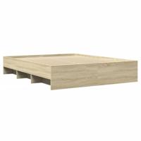 Bedframe zonder matras hout sonoma eikenkleurig 160x200 cm - thumbnail