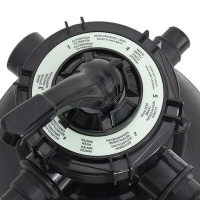 VidaXL Zwembadzandfilter met voorfilter zwart VidaXL Zwembadzandfilter met voorfilter zwart