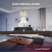 Set van 6 Durham smart inbouwspots vierkant - Wifi + Bluetooth - RGBWW - GU10 - Kantelbaar - Google Home, Amazon Alexa en Siri - IP20 voor binnen - Wit - Verzonken - thumbnail