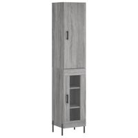 Hoge kast 34,5x34x180 cm bewerkt hout grijs sonoma eikenkleurig - thumbnail