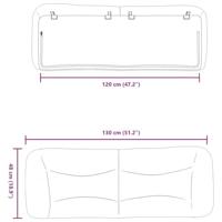 Hoofdbordkussen 120 cm stof zwart - thumbnail
