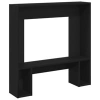 Haardombouw 81x18x82 cm spaanplaat zwart eikenkleurig - thumbnail