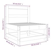 Tuinmiddenbank massief grenenhout - thumbnail