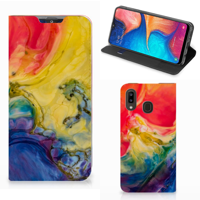 Bookcase Samsung Galaxy A30 Watercolor Dark - thumbnail