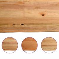 Eettafel met natuurlijke rand 180x120x74 cm massief eikenhout - thumbnail